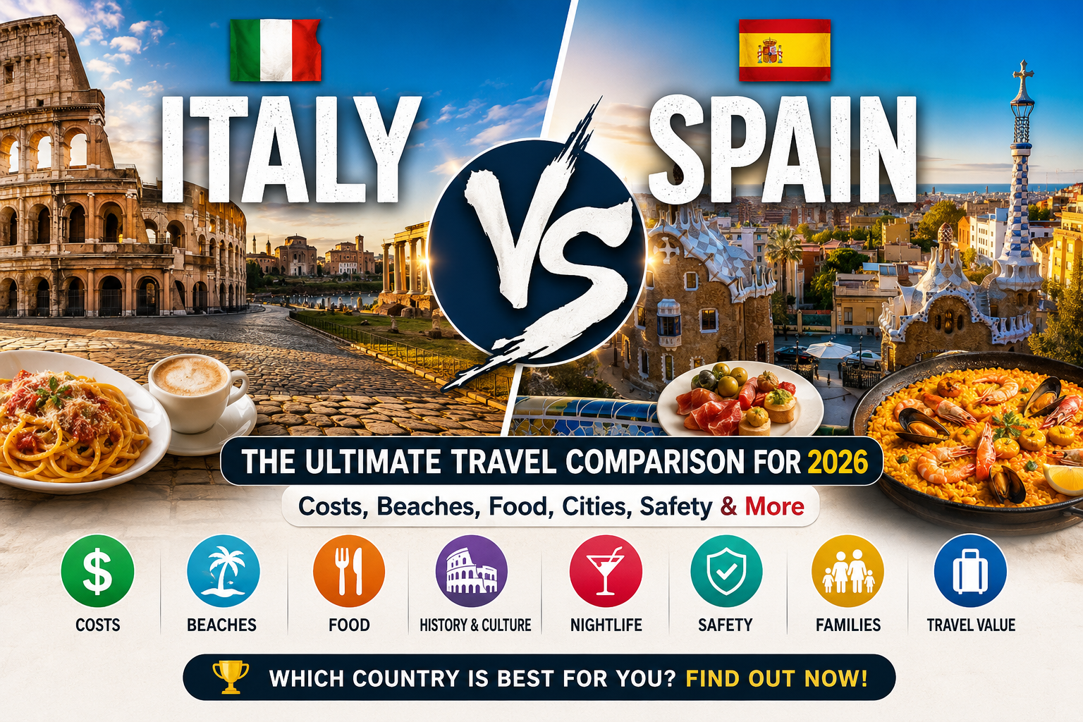 Italy vs Spain: The Ultimate Travel Comparison for 2026