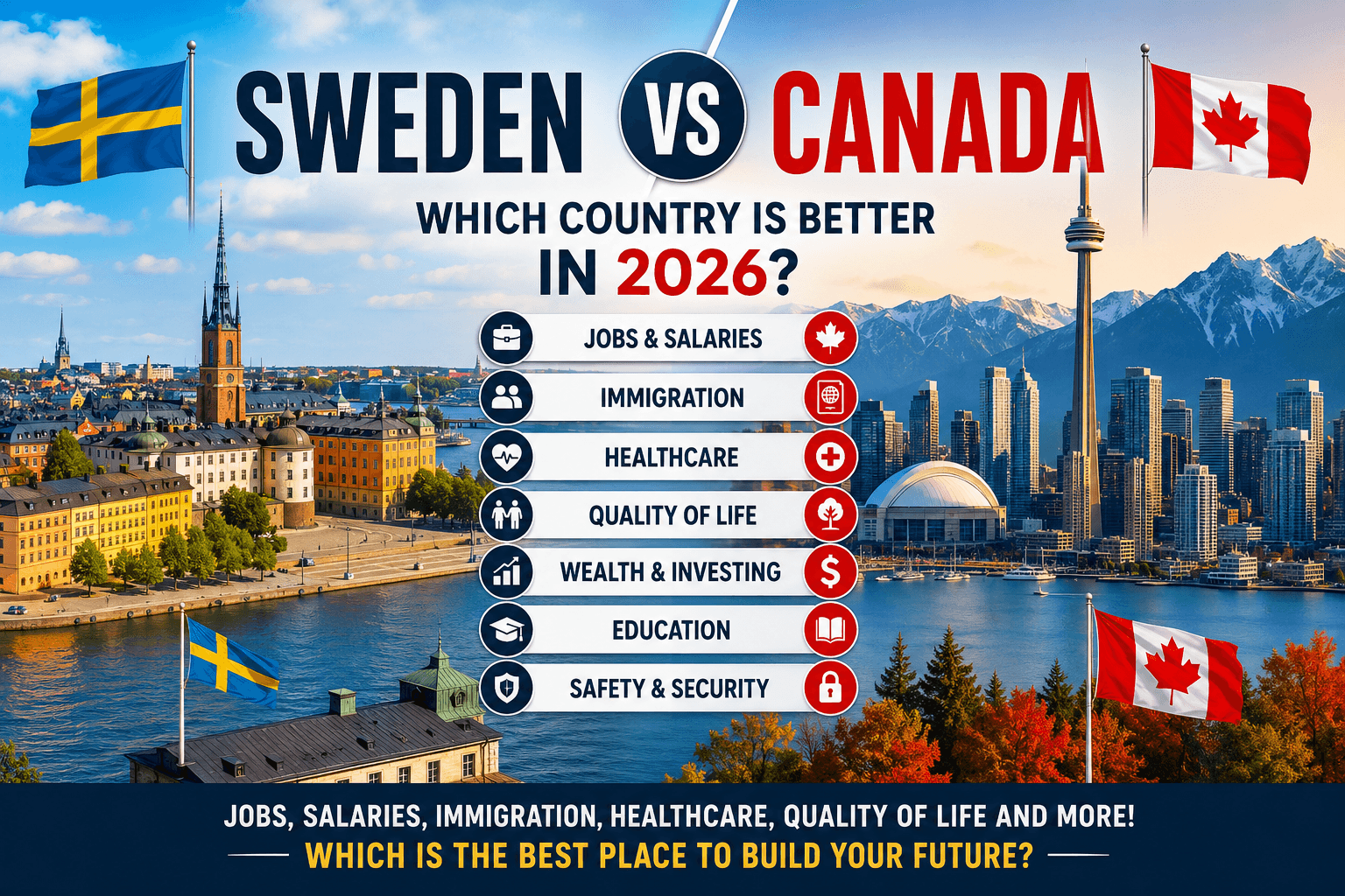 Sweden vs Canada: Which Country Is Better for Jobs, Salaries, Immigration, and Quality of Life in 2026?