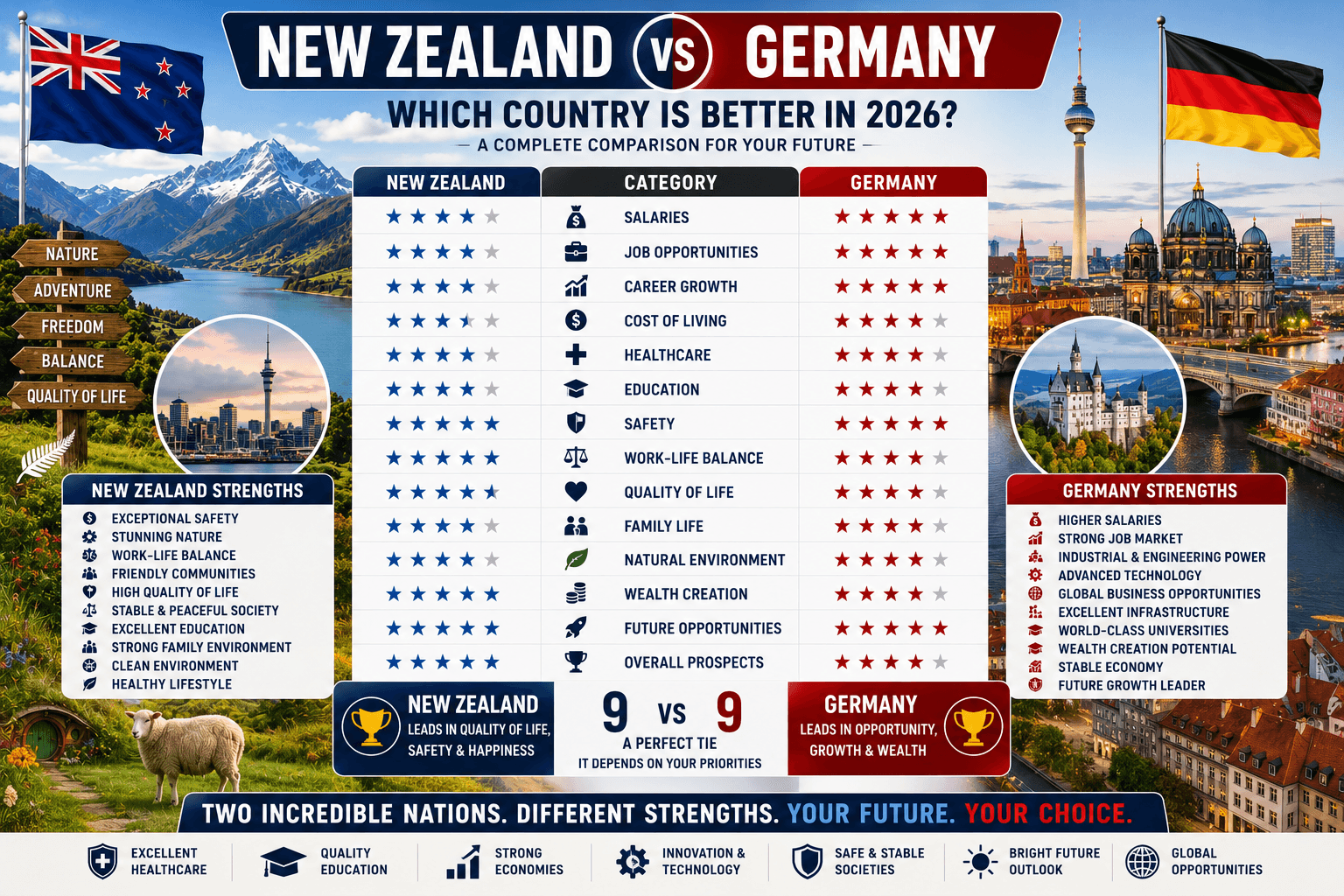 New Zealand vs Germany: Which Country Is Better for Jobs, Salaries, Immigration, and Quality of Life in 2026?