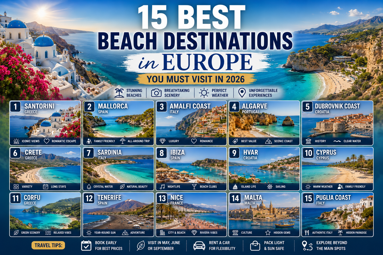 Best Beach Destinations in Europe: 15 Stunning Places You Must Visit in 2026