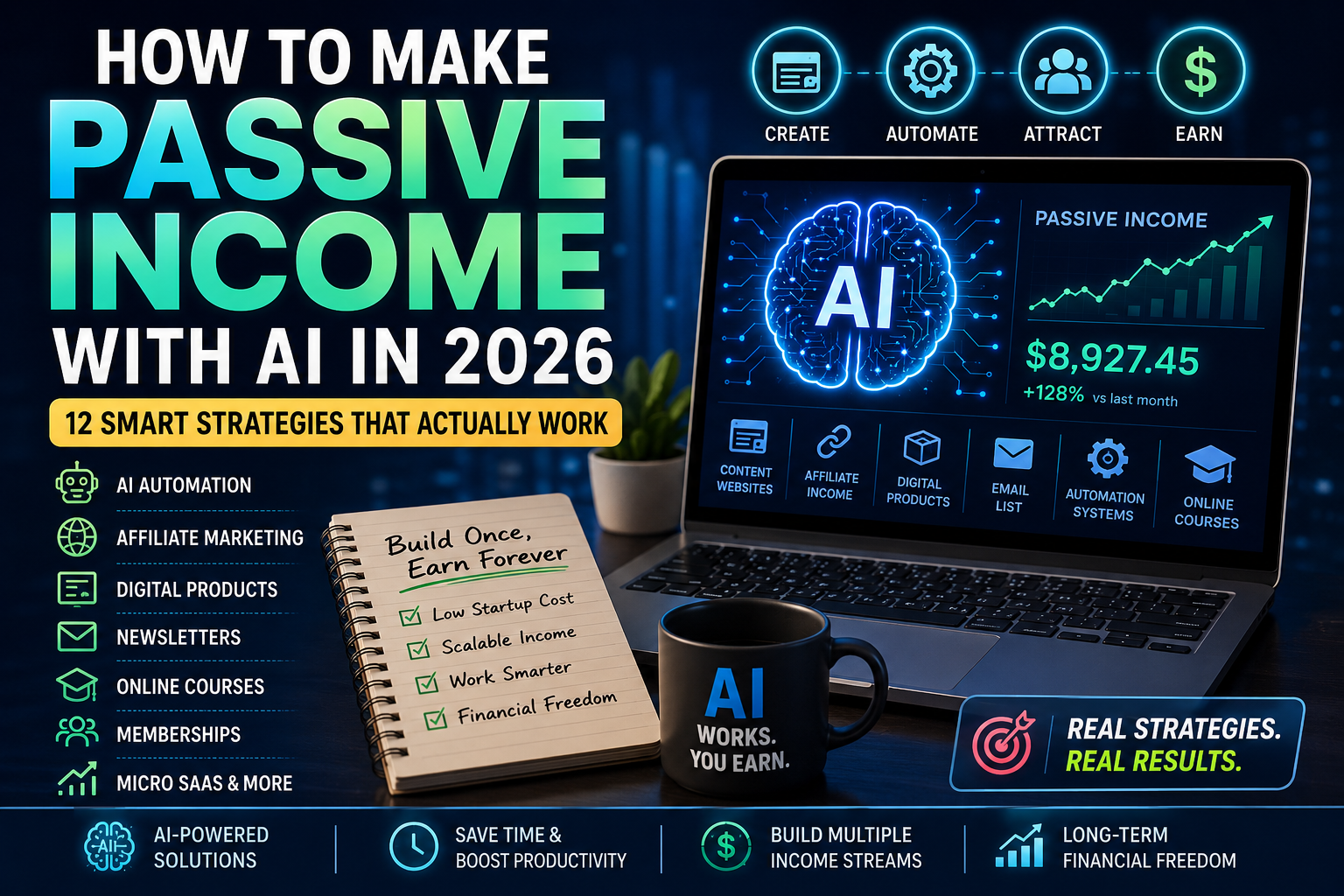 How to Make Passive Income With AI in 2026: 12 Smart Strategies That Actually Work