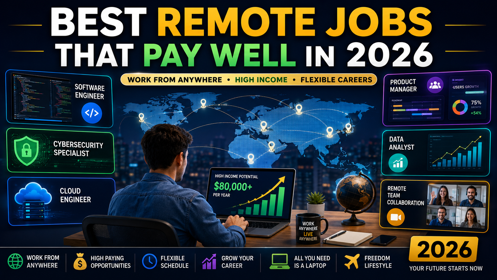 Best Remote Jobs That Pay Well in 2026 (High-Income Opportunities You Can Do From Anywhere)