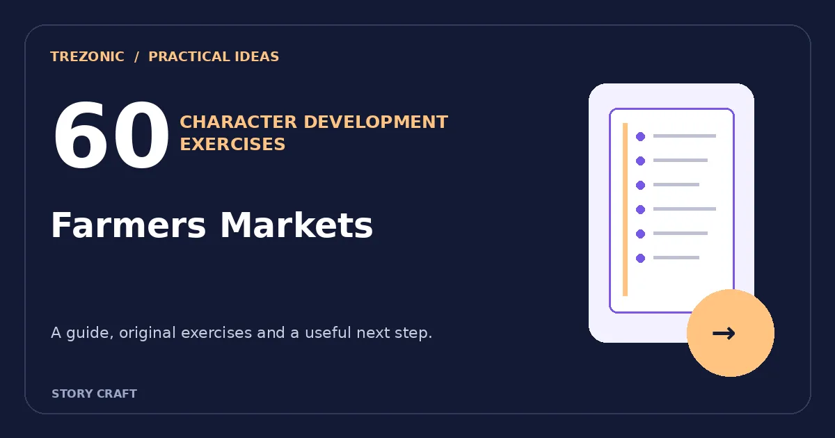 60 Character Development Exercises Inspired by Farmers Markets