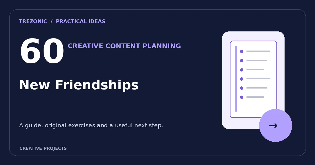 60 Content Planning Prompts for New Friendships: Build Useful Posts Without a Content Treadmill