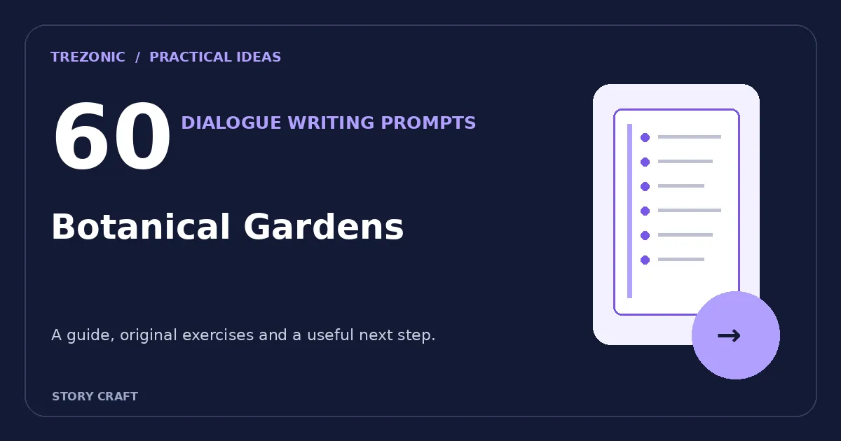 60 Dialogue Writing Prompts for Scenes About Botanical Gardens