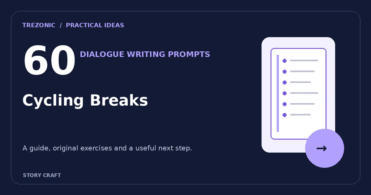 60 Dialogue Writing Prompts for Scenes About Cycling Breaks