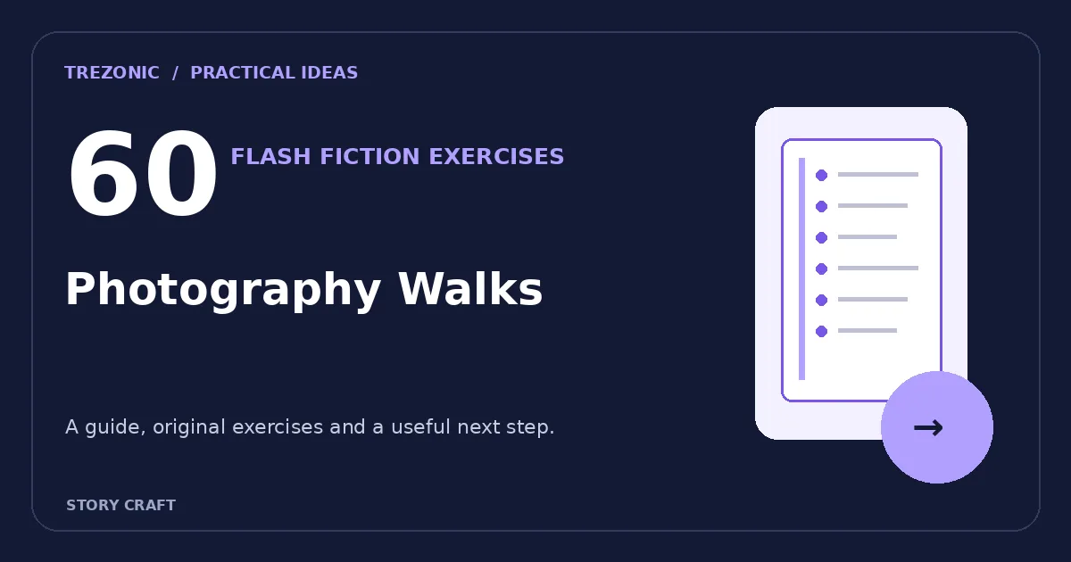 60 Flash Fiction Exercises About Photography Walks: Small Stories With Consequences