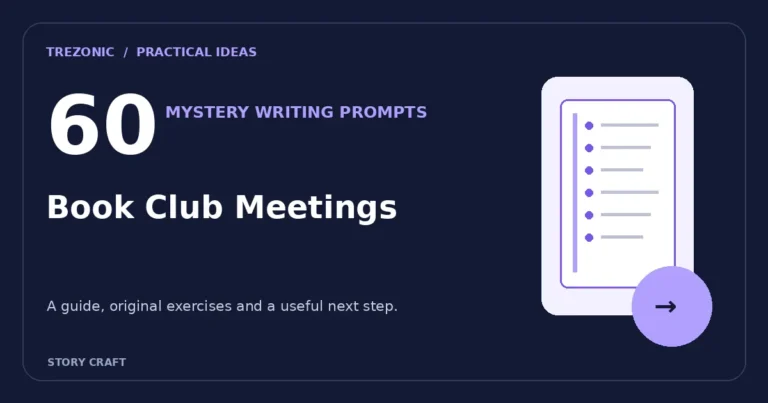 60 Mystery Writing Prompts Set Around Book Club Meetings