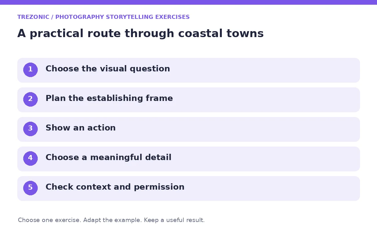 Five steps for photography storytelling exercises about coastal towns