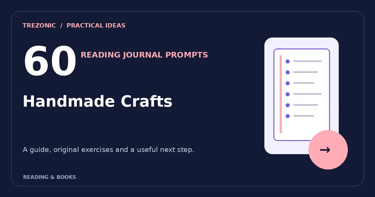 60 Reading Journal Prompts for Books About Handmade Crafts