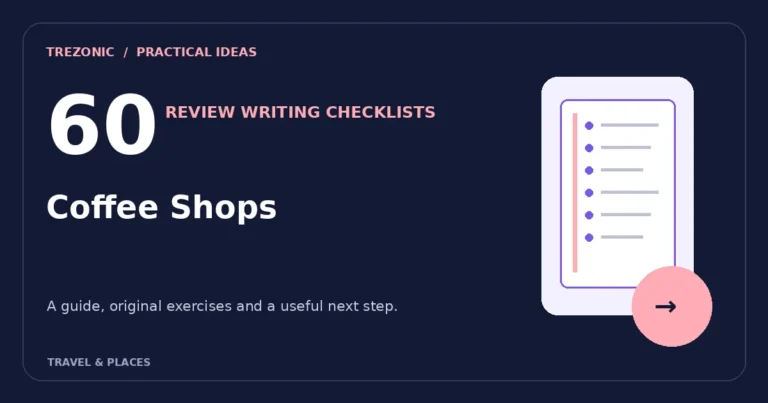 How to Write Useful Reviews About Coffee Shops: 60 Questions and a Clear Checklist