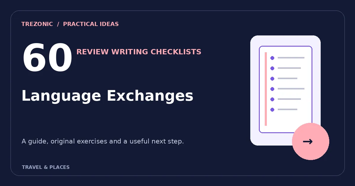 How to Write Useful Reviews About Language Exchanges: 60 Questions and a Clear Checklist