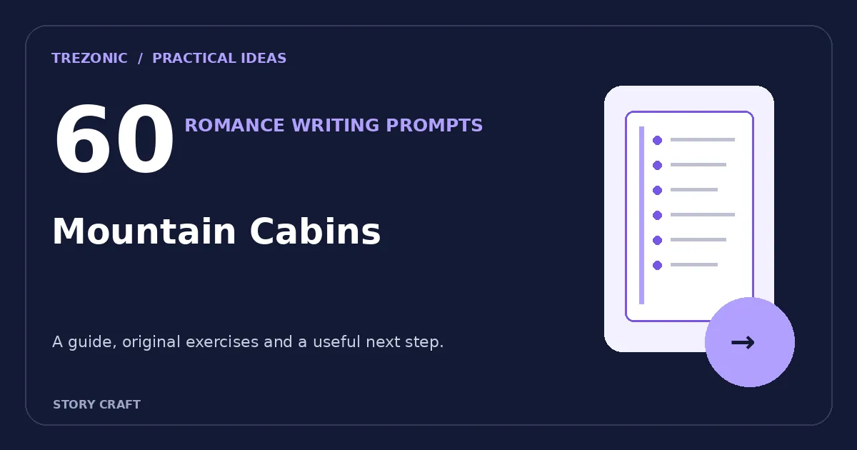 60 Romance Writing Prompts Inspired by Mountain Cabins