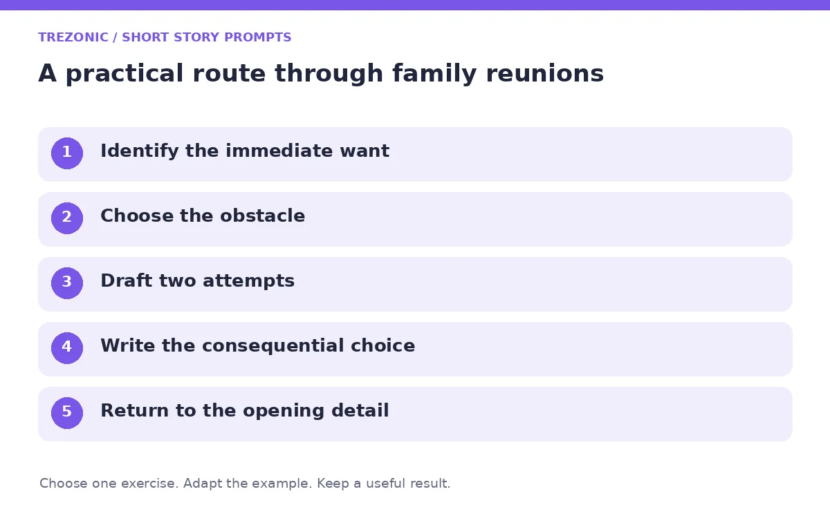 Five steps for short story prompts about family reunions
