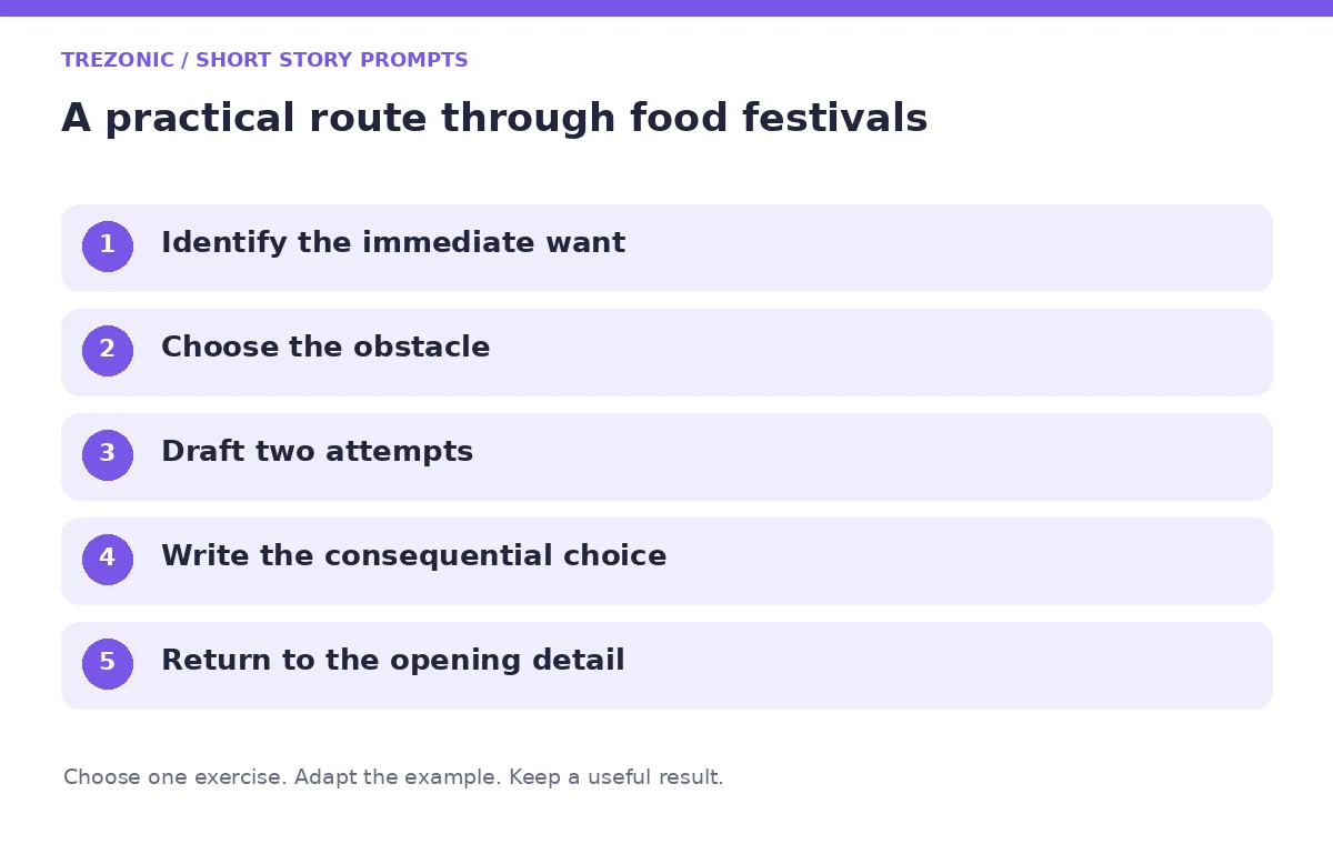 Five steps for short story prompts about food festivals