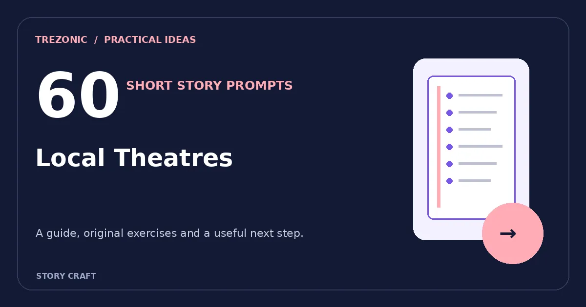 60 Short Story Prompts About Local Theatres: From Idea to First Draft