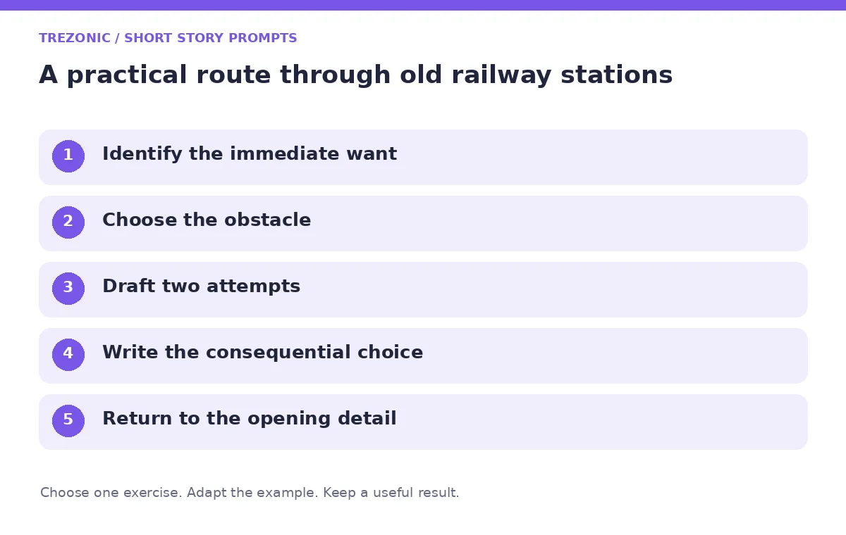 Five steps for short story prompts about old railway stations