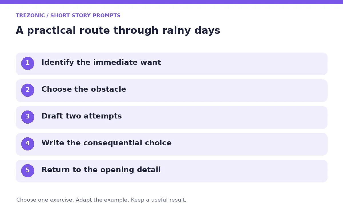 Five steps for short story prompts about rainy days