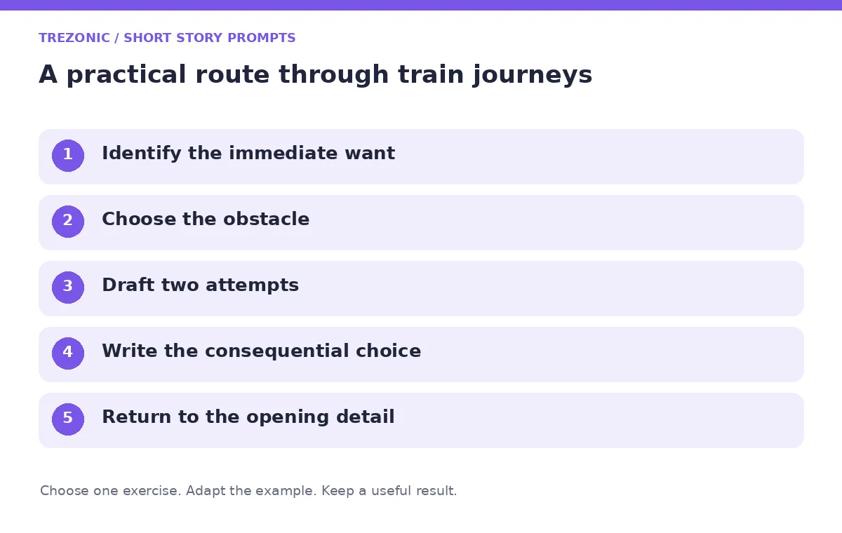 Five steps for short story prompts about train journeys