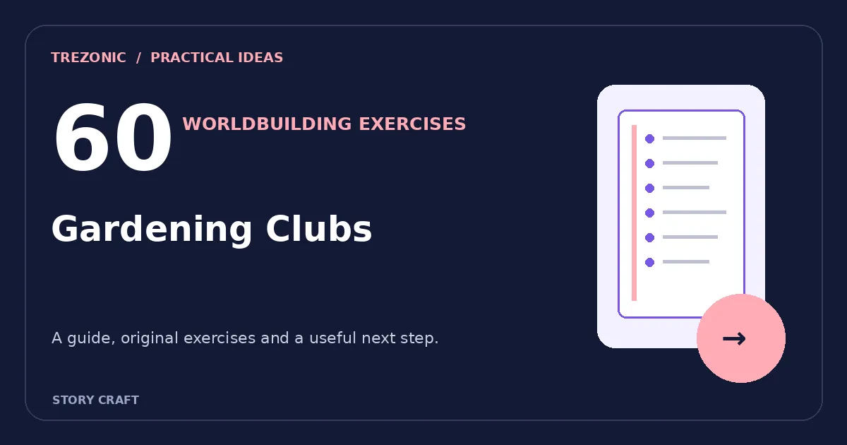 60 Worldbuilding Exercises Based on Gardening Clubs